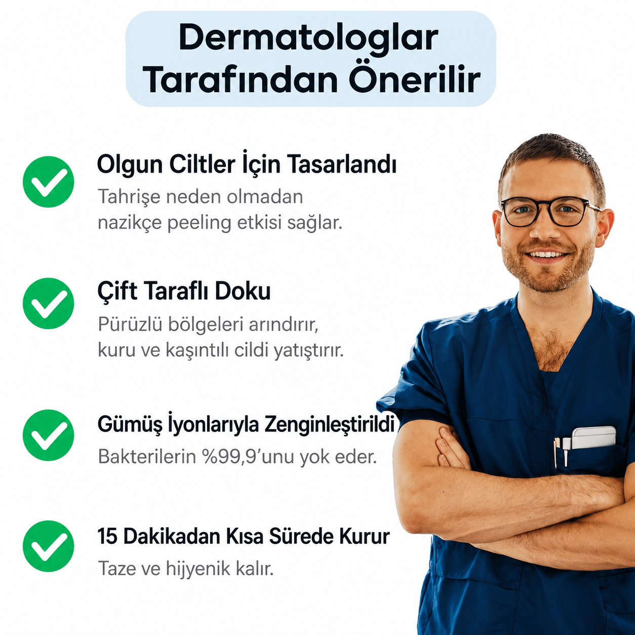 BAVELIN Çift Taraflı Peeling Banyo Havlusu