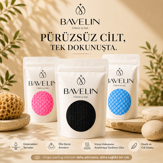 BAVELIN Çift Taraflı Peeling Banyo Havlusu